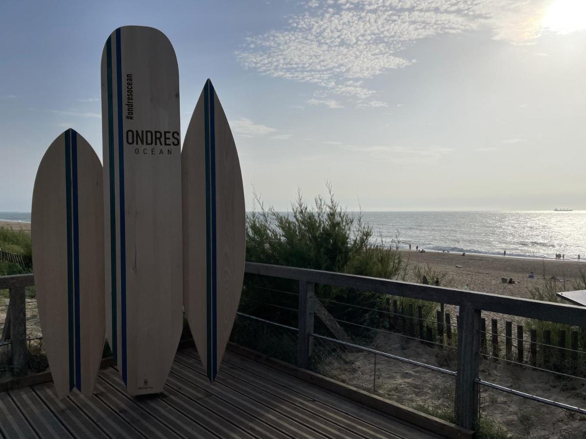 Chalet Paisible A La Plage, Piscine Et Tennis Ondres Exterior foto